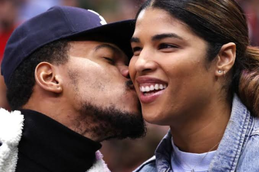 Chance The Rapper with his spouse, Kirsten