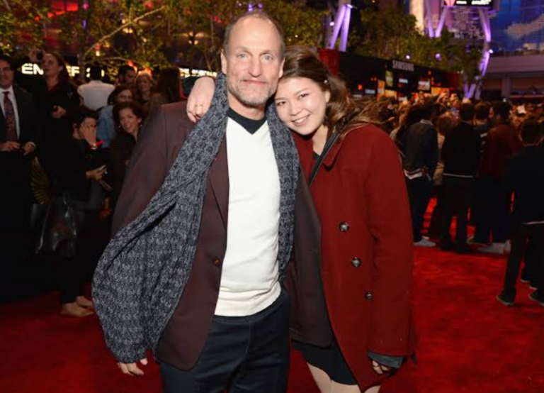 Zoe Giordano Harrelson, with her father, Woody Harrelson